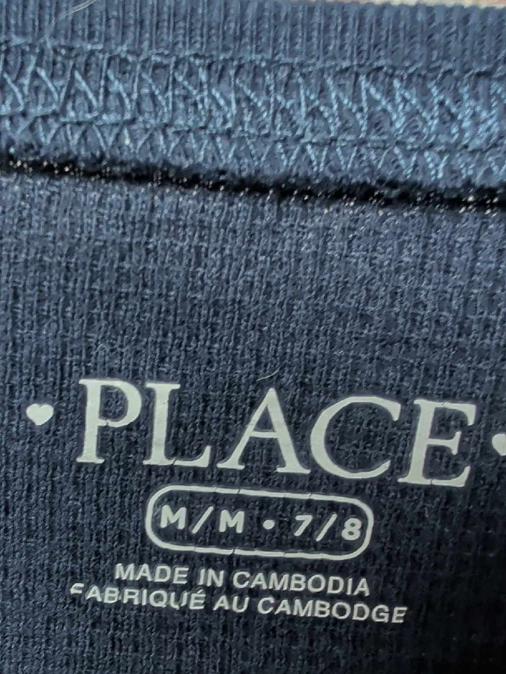 The Children’s Place Girls' Long Sleeve Navy Thermal Top Medium Nwt
